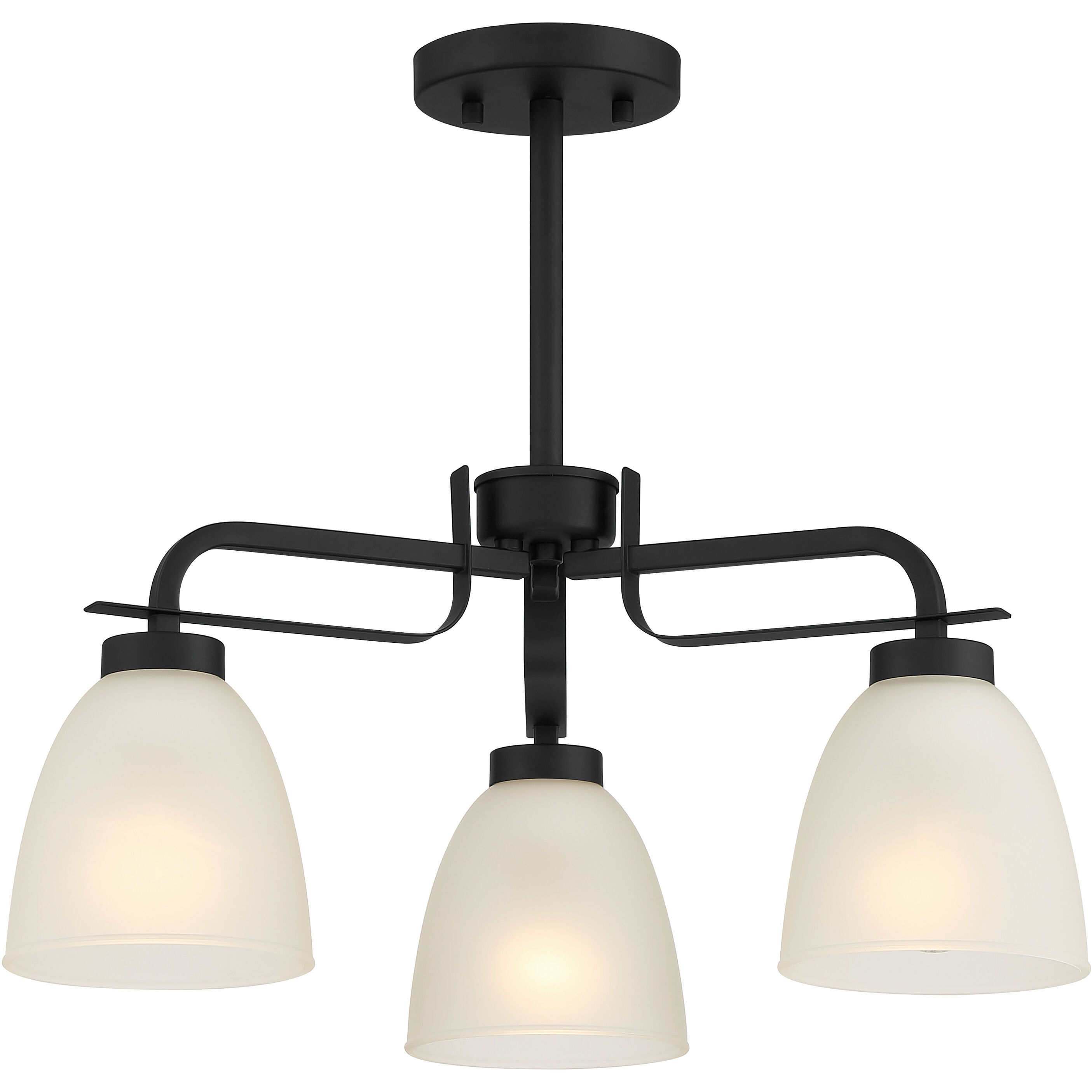 Kaitlen 3 Light 20 inch Coal Semi Flush / Chandelier Ceiling Light