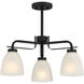 Kaitlen 3 Light 20 inch Coal Semi Flush / Chandelier Ceiling Light