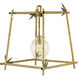 Lowcountry 1 Light Spartina Gold and Palmetto Leaves Pendant Ceiling Light