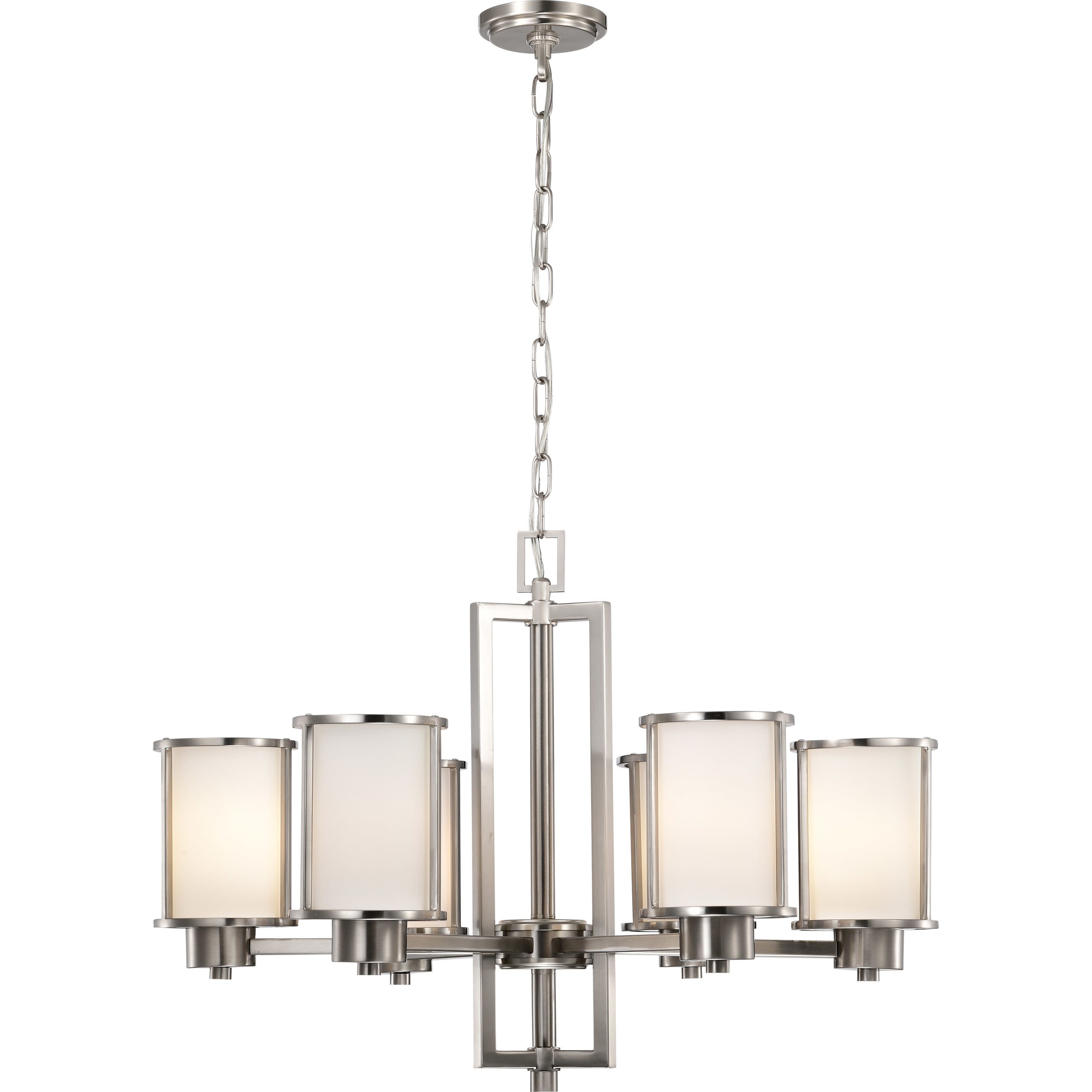 Odeon 6 Light 28 inch Brushed Nickel Chandelier Ceiling Light