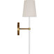kate spade new york Monroe 1 Light 5 inch Burnished Brass Wall Sconce Wall Light in Burnished Brass / Gloss White
