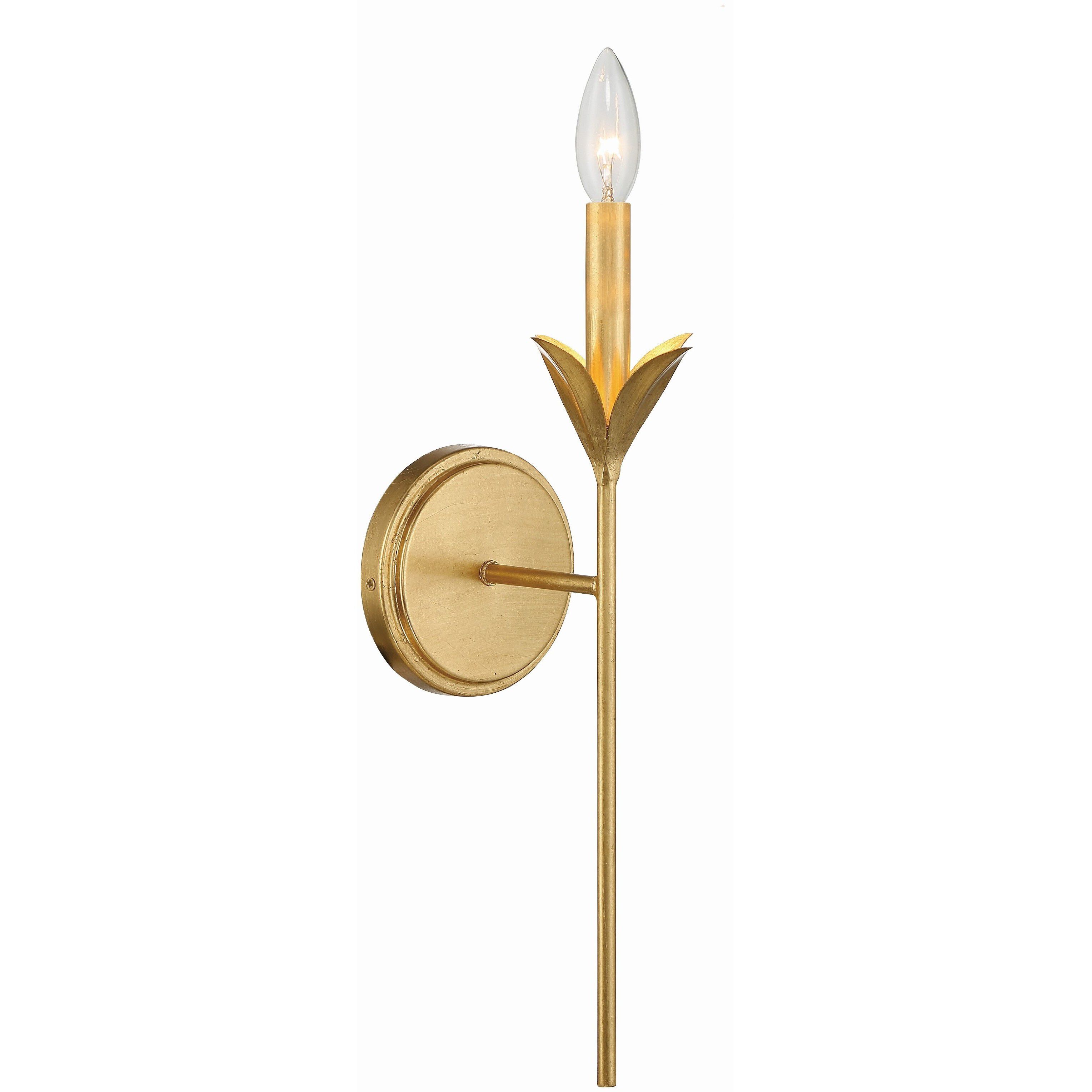 Broche Sconce Wall Light in Antique Gold