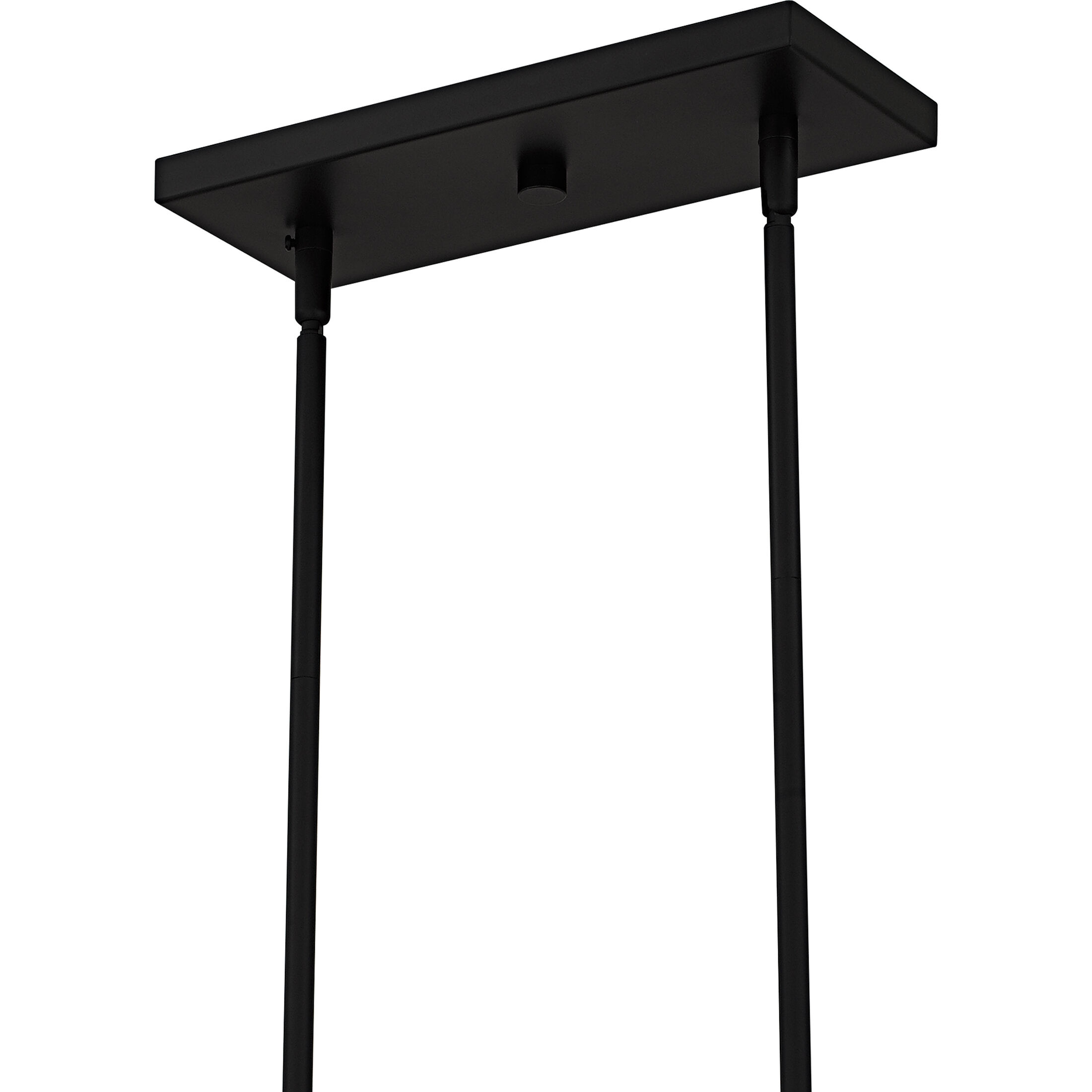 Rainier 5 Light 48 inch Matte Black Linear Chandelier Ceiling Light, Large