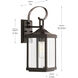 Gibbes Street 1 Light 15 inch Antique Bronze Outdoor Wall Lantern, Small, Design Series