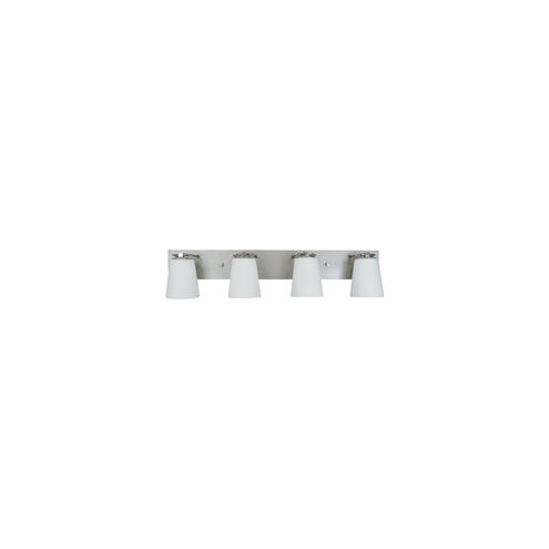 Mercer 4 Light 36 inch Satin Pewter with Polished Nickel Bath Sconce Wall Light