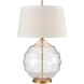 Almaden Ct 33 inch 150.00 watt Clear with Aged Brass Table Lamp Portable Light