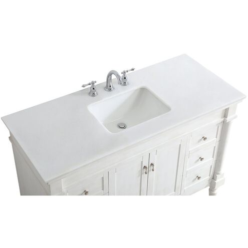 Lexington 48 X 21.5 X 35 inch Antique White Vanity Sink Set