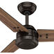 Cassius 60 inch Premier Bronze with Fire Polished Wood and Premier Bronze Blades Outdoor Ceiling Fan