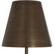 Jaycee 33.75 inch 60 watt Brushed Brass and Travertine Buffet Lamp Portable Light