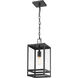 Nuri 1 Light 7.5 inch Black Outdoor Chain Mount Ceiling Fixture