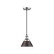 Orwell 1 Light 7.5 inch Pewter Mini Pendant Ceiling Light in Rubbed Bronze, Small