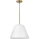 Madi LED 16 inch Lacquered Brass with Matte White accents Pendant Ceiling Light