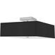 Seren 3 Light 14.25 inch Polished Chrome with Black Semi-Flush Mount Ceiling Light