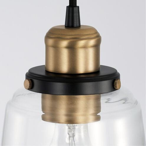 Fallon 1 Light 6 inch Aged Brass and Black Pendant Ceiling Light