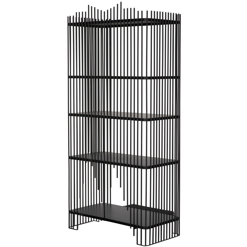 Mila Matte Black Bookcase