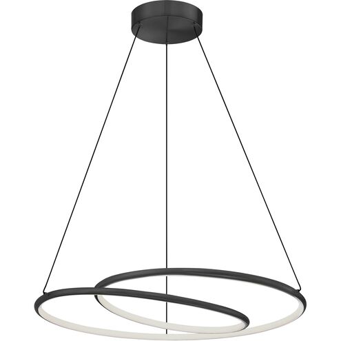 Gabriel LED 24 inch Matte Black Chandelier Ceiling Light