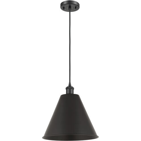 Ballston Cone 1 Light 12 inch Matte Black Mini Pendant Ceiling Light