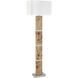 Cahill 63 inch 150 watt Natural Burl with Polished Nickel Floor Lamp Portable Light