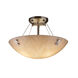 Finials LED 21 inch Brushed Nickel Semi-Flush Ceiling Light, Finials