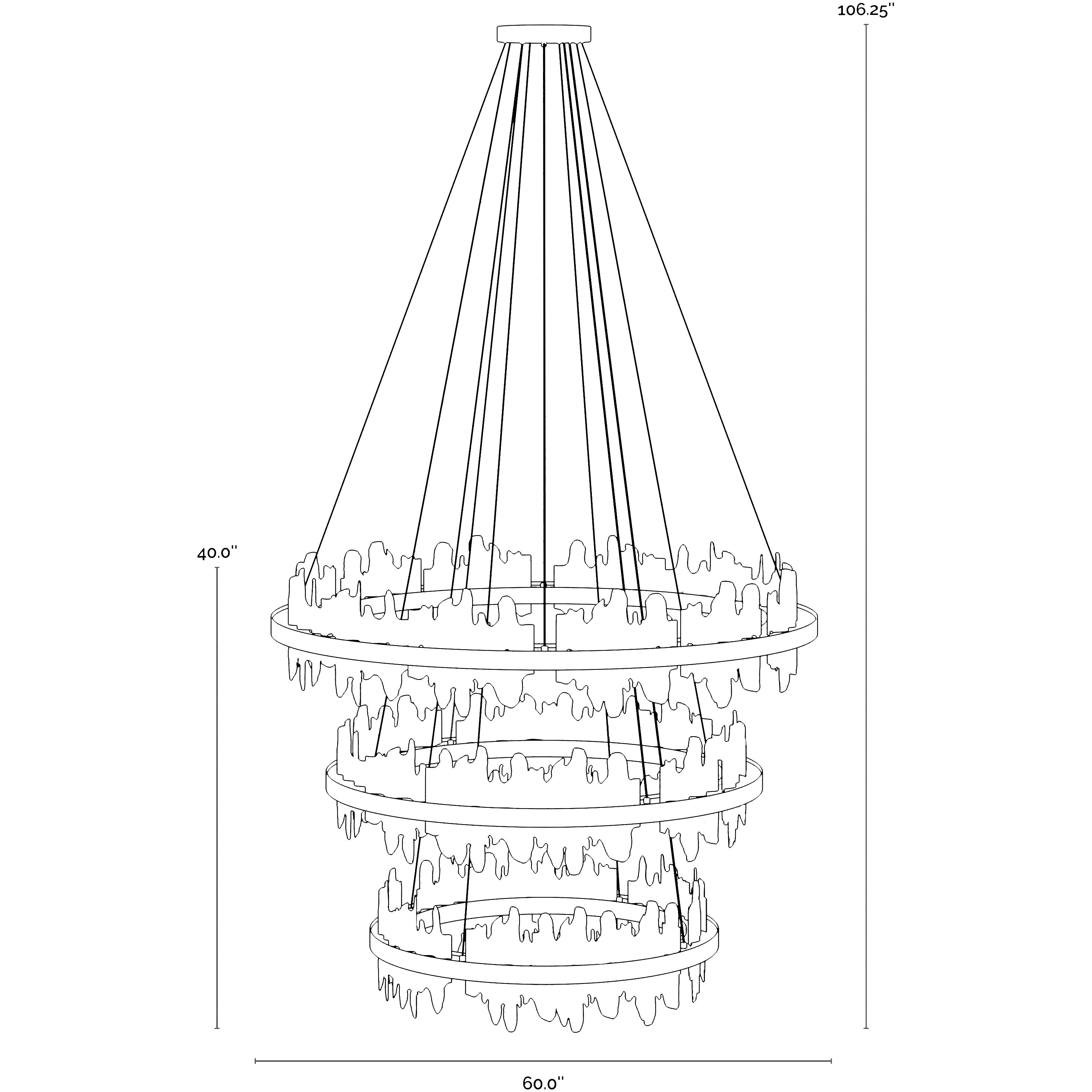 Icarus LED Matte Black / Gold / Silver Chandelier Ceiling Light, Large