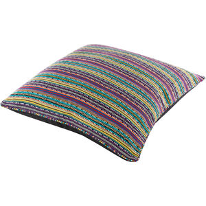 Maya 30 X 30 inch Black/Violet/Bright Yellow/Bright Red Pillow Kit, Square