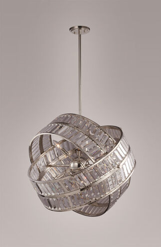 Una 8 Light 22.5 inch Polished Nickel Chandelier Ceiling Light