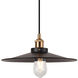 Bulstrode's Workshop 1 Light 14 inch Aged Gold Brass Pendant Ceiling Light in Aged Gold Brass and Black