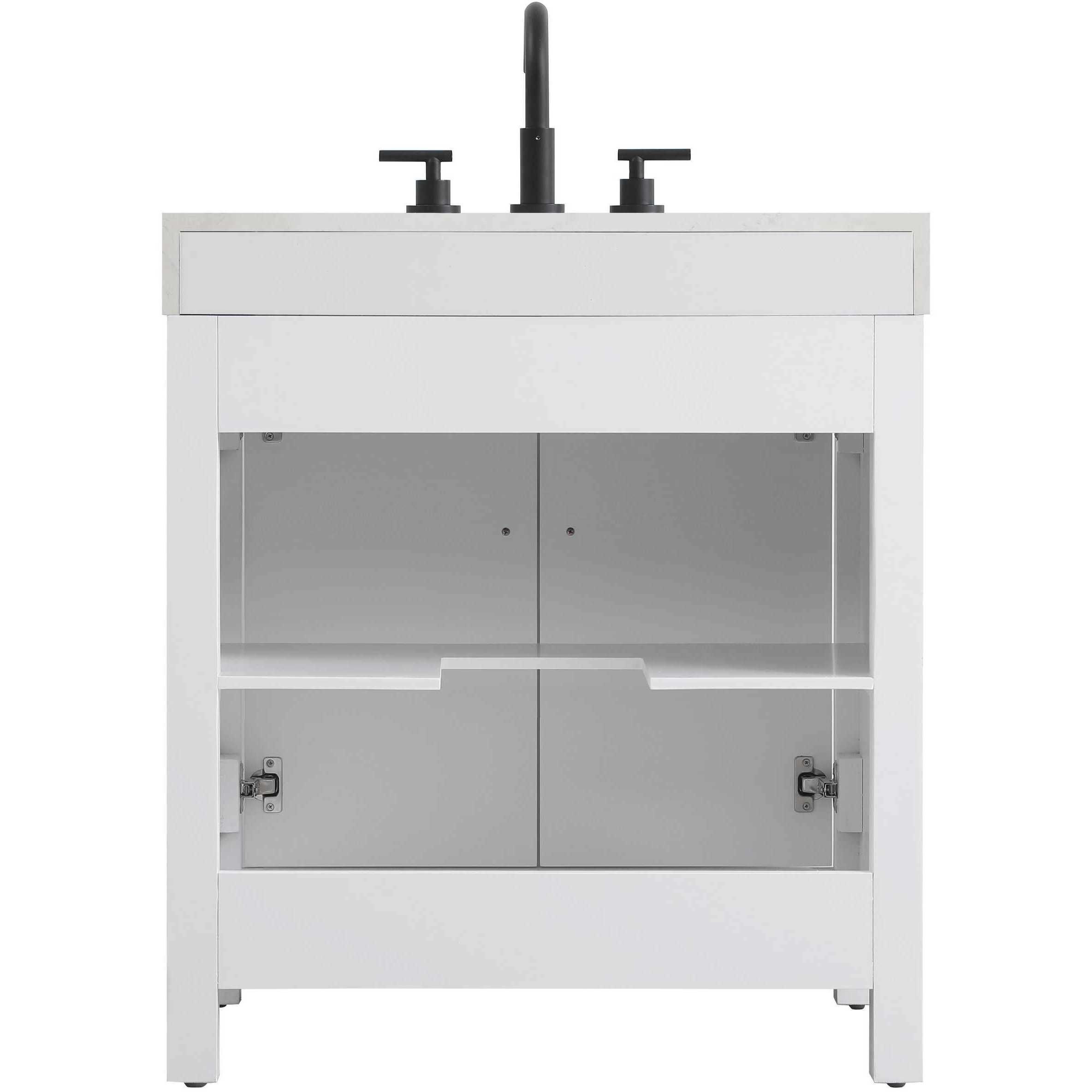 Nathan 30 X 34 inch White Bathroom Vanity Cabinet