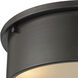 Simpson 3 Light 14 inch Oil Rubbed Bronze Flush Mount Ceiling Light