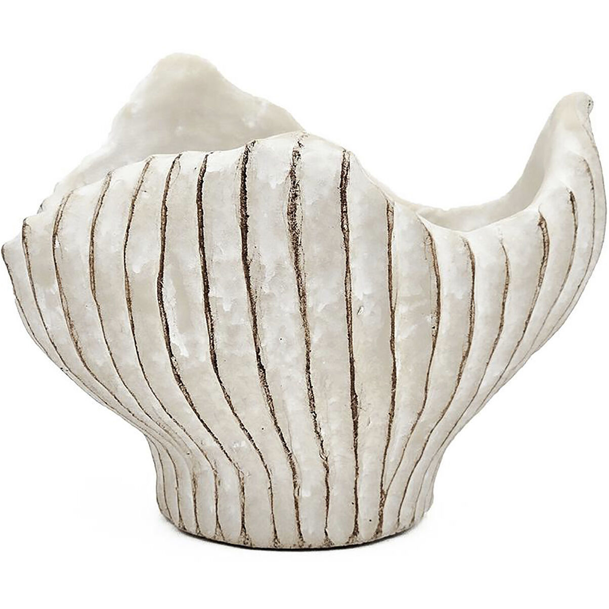 Clam Shell Beige Planter