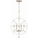 Solaris 6 Light 22.5 inch Olde Silver Chandelier Ceiling Light
