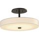 Disq LED 15 inch Dark Smoke Semi-Flush Ceiling Light