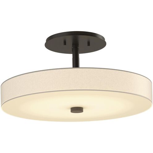 Disq LED 15 inch Dark Smoke Semi-Flush Ceiling Light