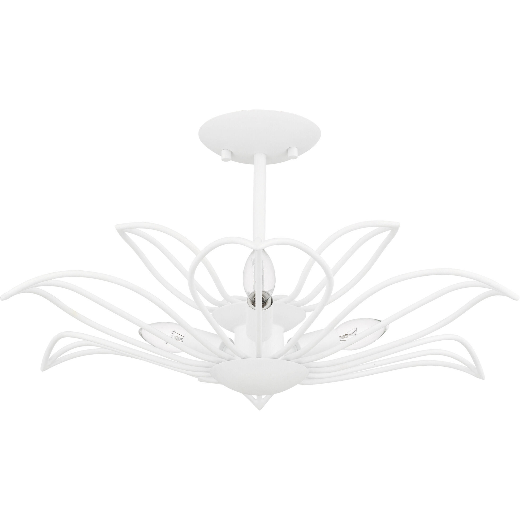 Tallulah 3 Light 22 inch Sand White Semi-Flush Mount Ceiling Light, Extra Large