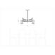 Zentro 8 Light 36 inch Brushed Nickel Chandelier Ceiling Light in Incandescent