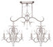 Serafina 8 Light 43 inch Brushed Nickel Linear Chandelier Ceiling Light