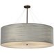 Textile LED 48 inch Dark Bronze Pendant Ceiling Light