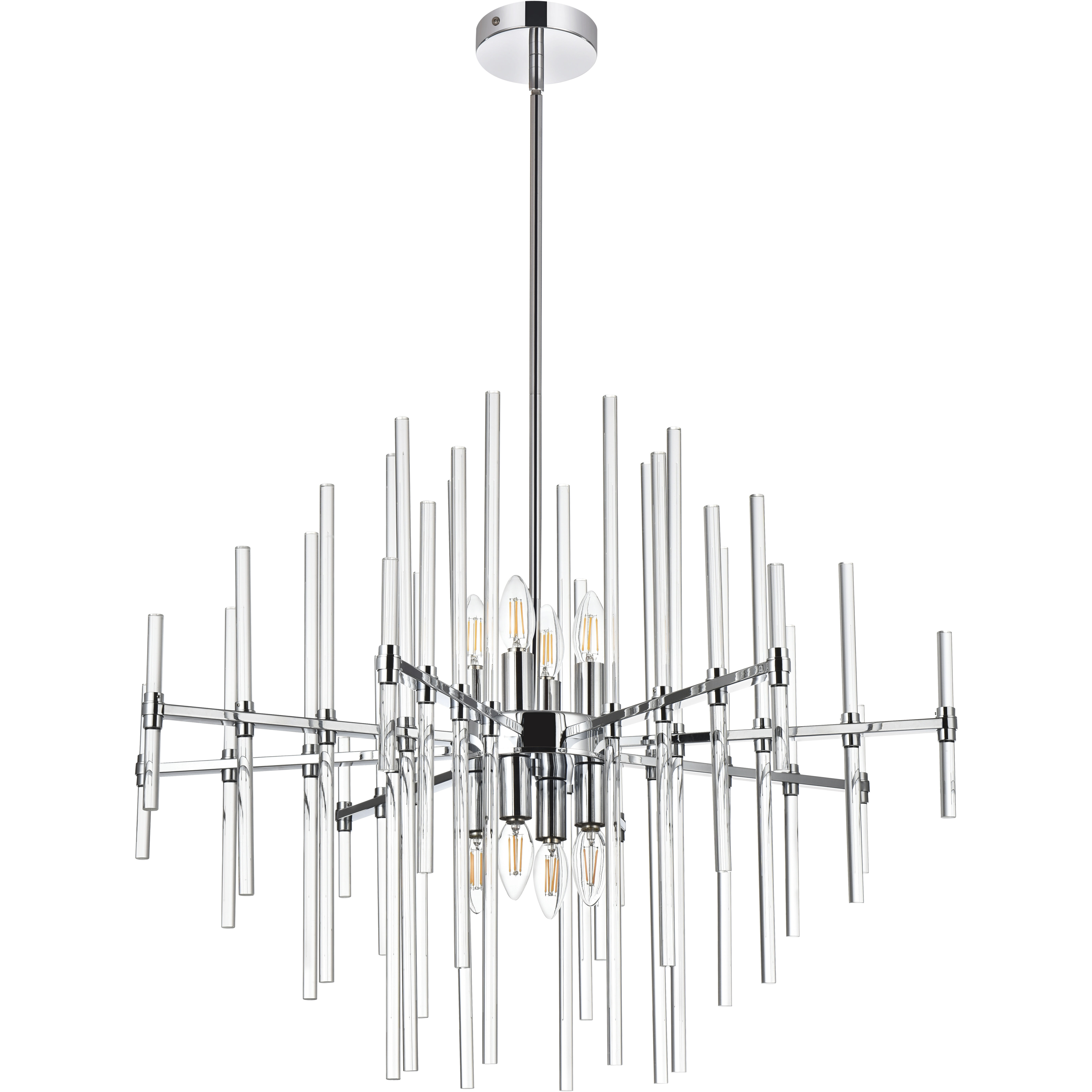 Sienna 8 Light 31 inch Chrome Pendant Ceiling Light