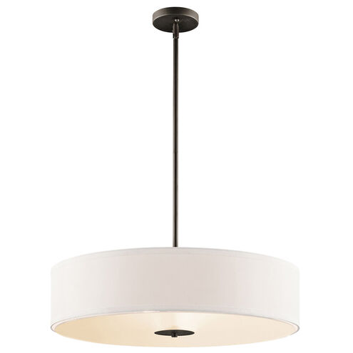 Independence 3 Light 24 inch Olde Bronze Pendant/Semi Flush Ceiling Light in Satin Etched Tempered