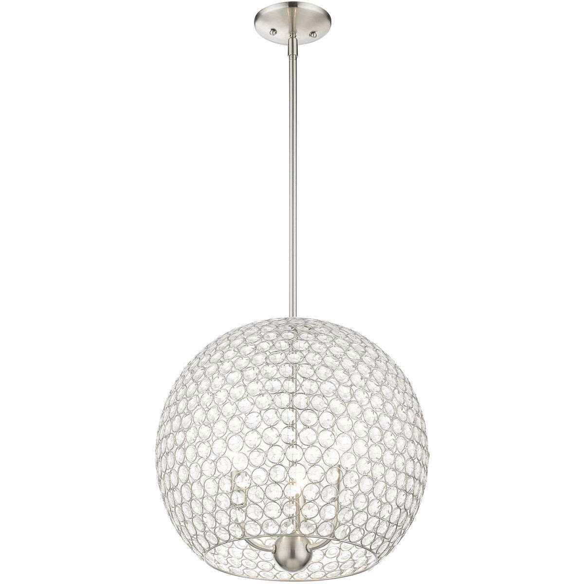 Cassandra 3 Light 16 inch Brushed Nickel Pendant Ceiling Light
