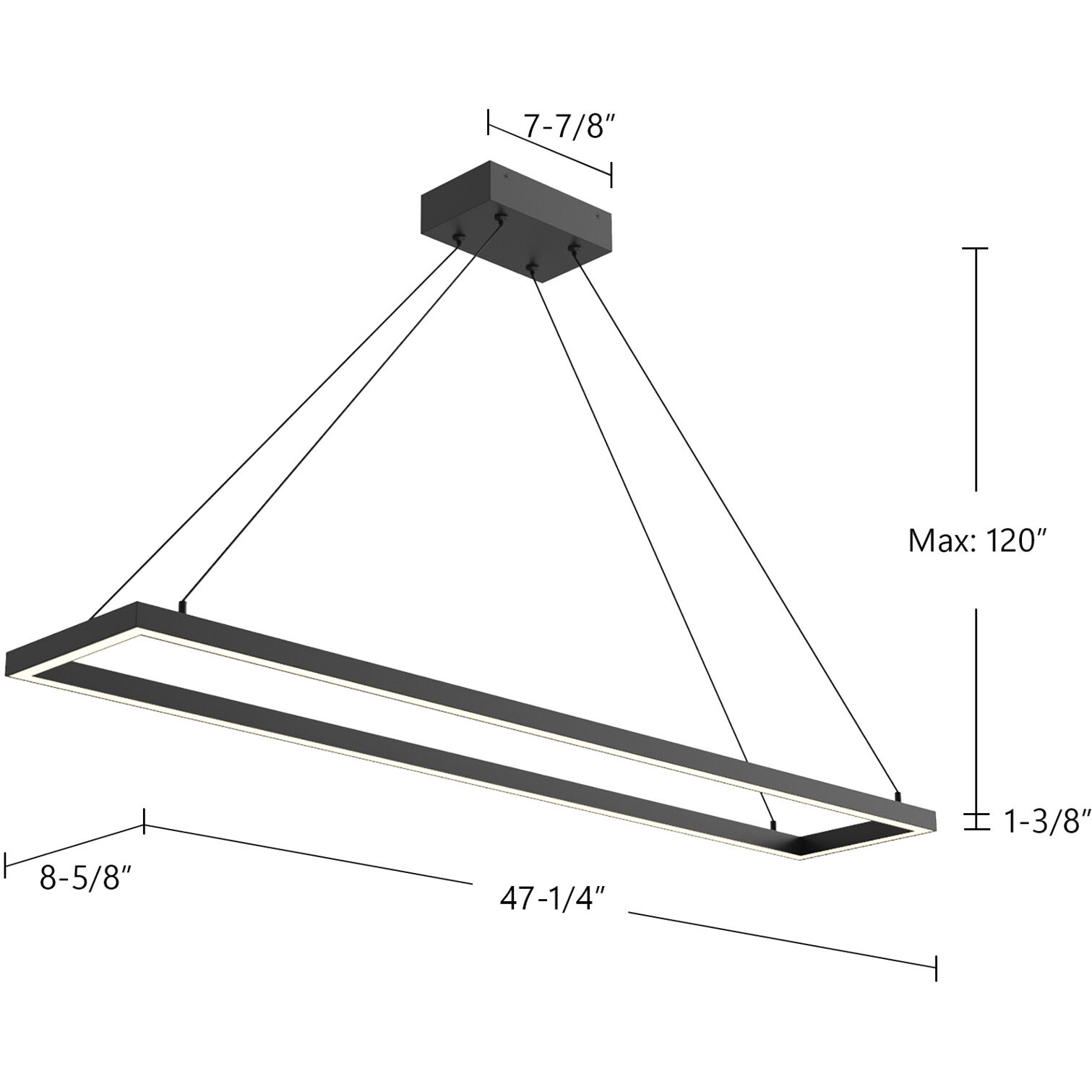 Piazza led rectangle pendant deals