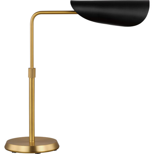 AERIN Tresa 29.25 inch 9 watt Midnight Black and Burnished Brass Task Table Lamp Portable Light in Burnished Brass / Midnight Black