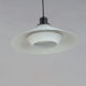 Oslo 1 Light 19 inch Black/White Single Pendant Ceiling Light