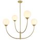 Nyomi 4 Light 36 inch Brass Chandelier Ceiling Light