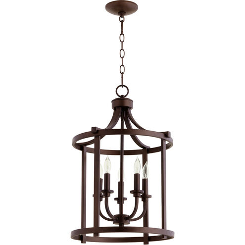 Lancaster 5 Light 16 inch Oiled Bronze Foyer Pendant Ceiling Light