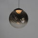 Planetary LED 9.75 inch Black Single Pendant Ceiling Light in Smoke
