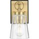 Cassell 1 Light 4.75 inch Vintage Brass Bathroom Vanity Light Wall Light