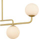 Regis 5 Light 40 inch Brushed Gold Island Light Ceiling Light, Medium