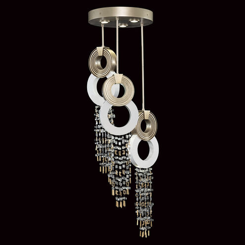 Capri 6 Light 18 inch Gold and White Pendant Ceiling Light
