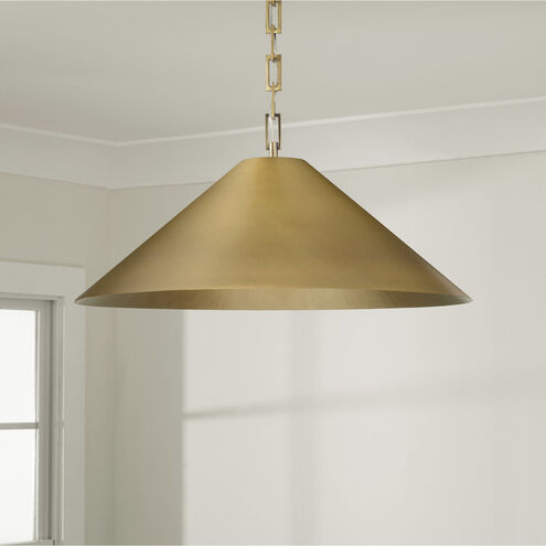 Avery 1 Light 22 inch Aged Brass Pendant Ceiling Light